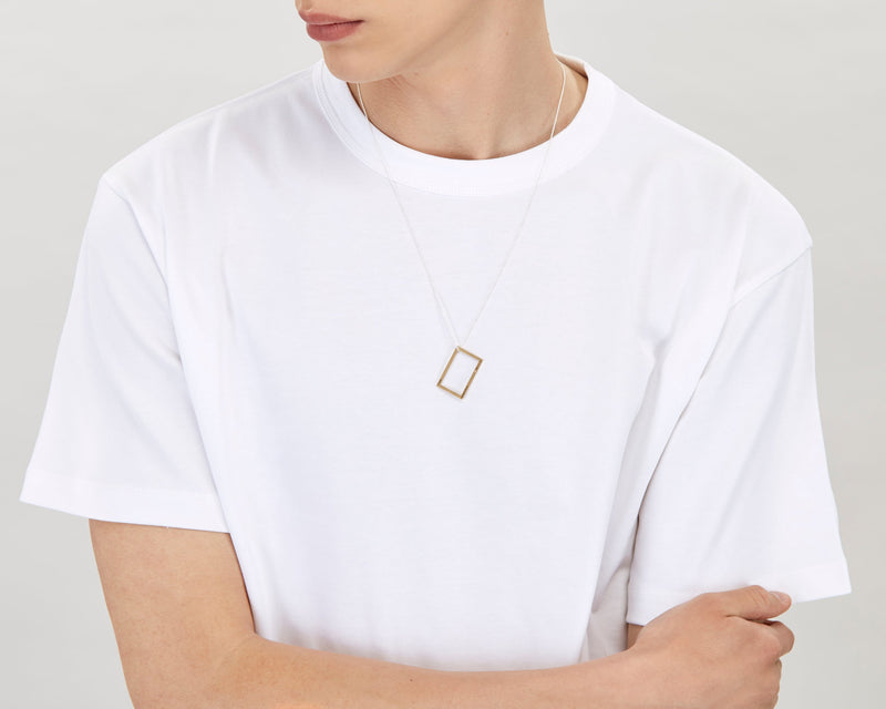 rectangle necklace 2.7g
