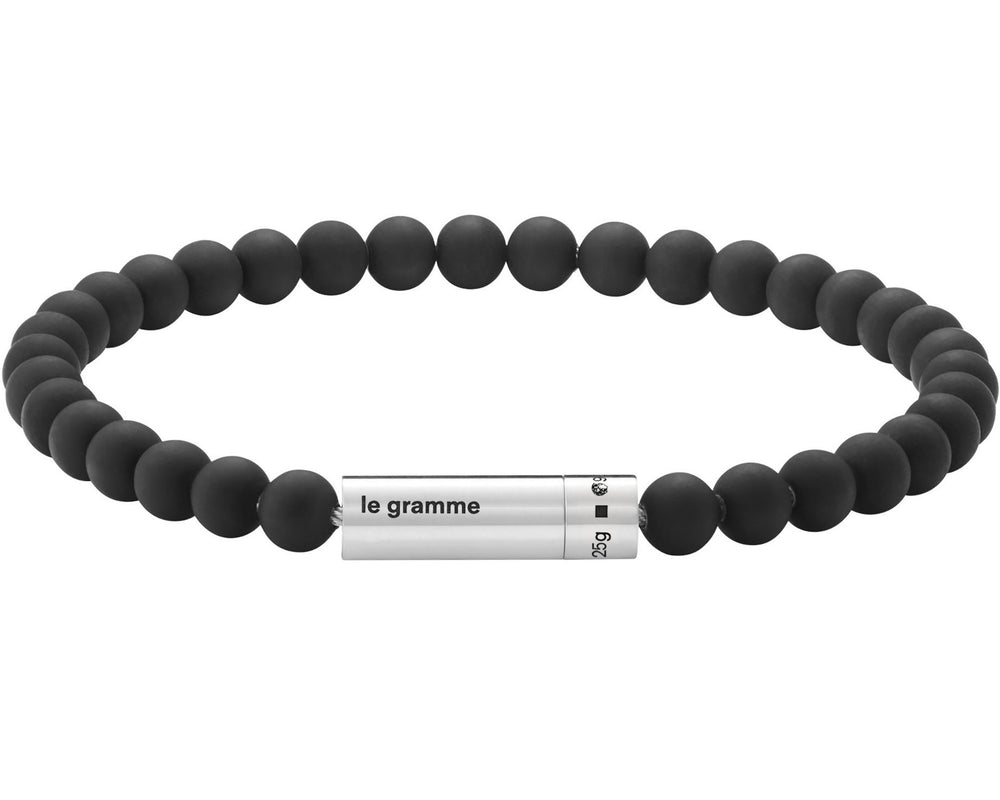 soft black bead bracelet 25g