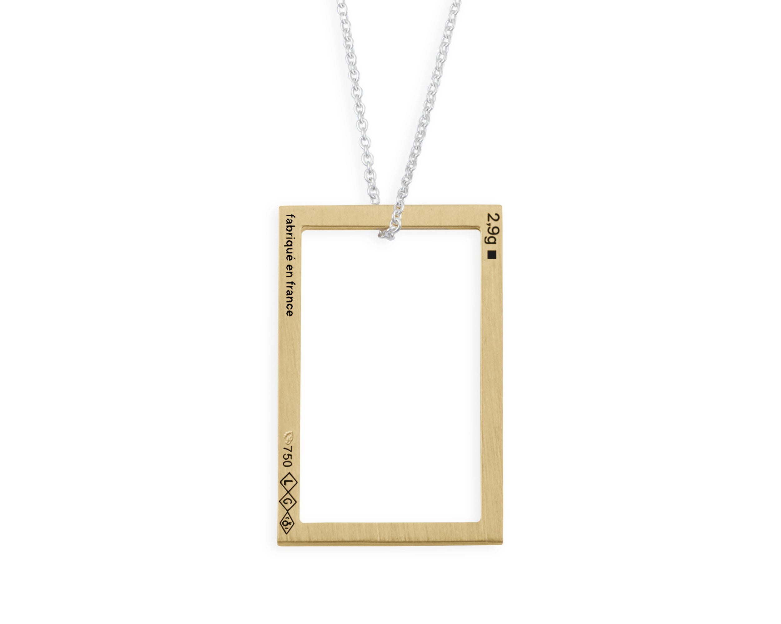 rectangle necklace 2.7g