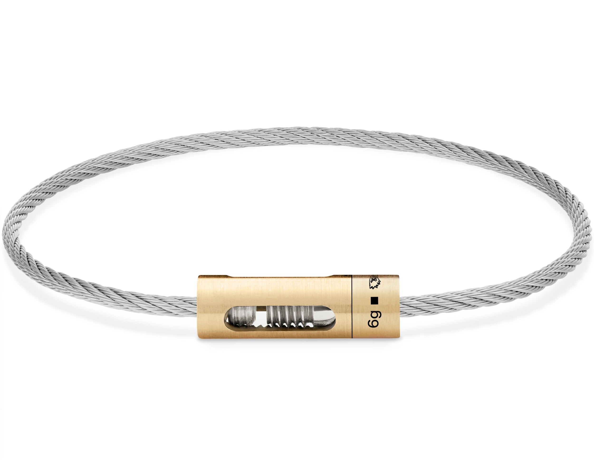 perforated cable bracelet 6g