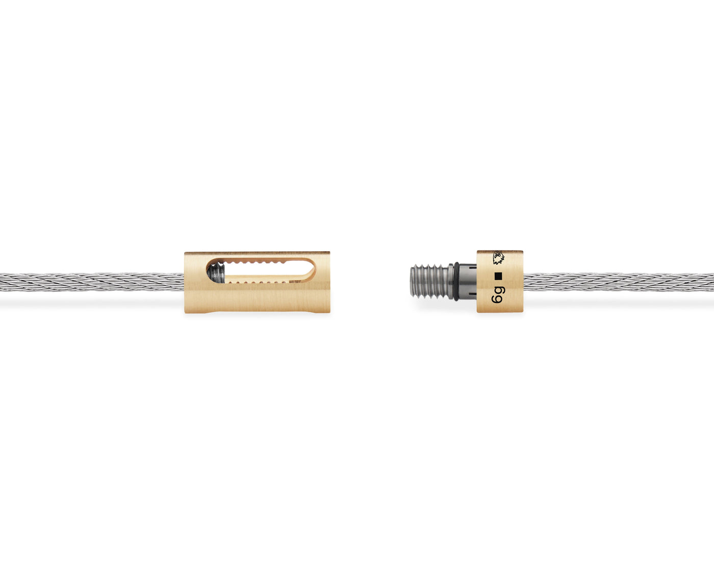 perforated cable bracelet 6g