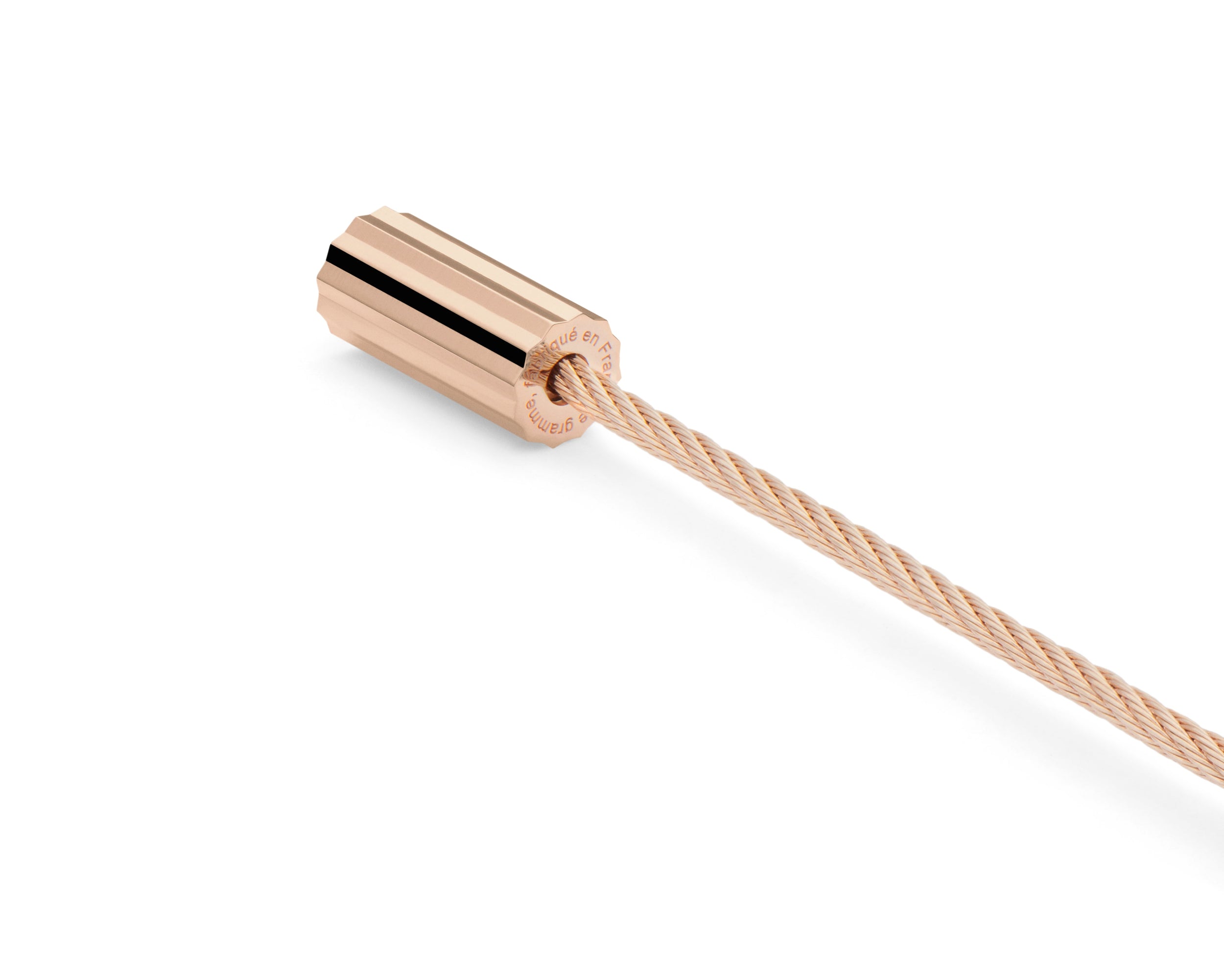 horizontal guilloche cable bracelet 11g