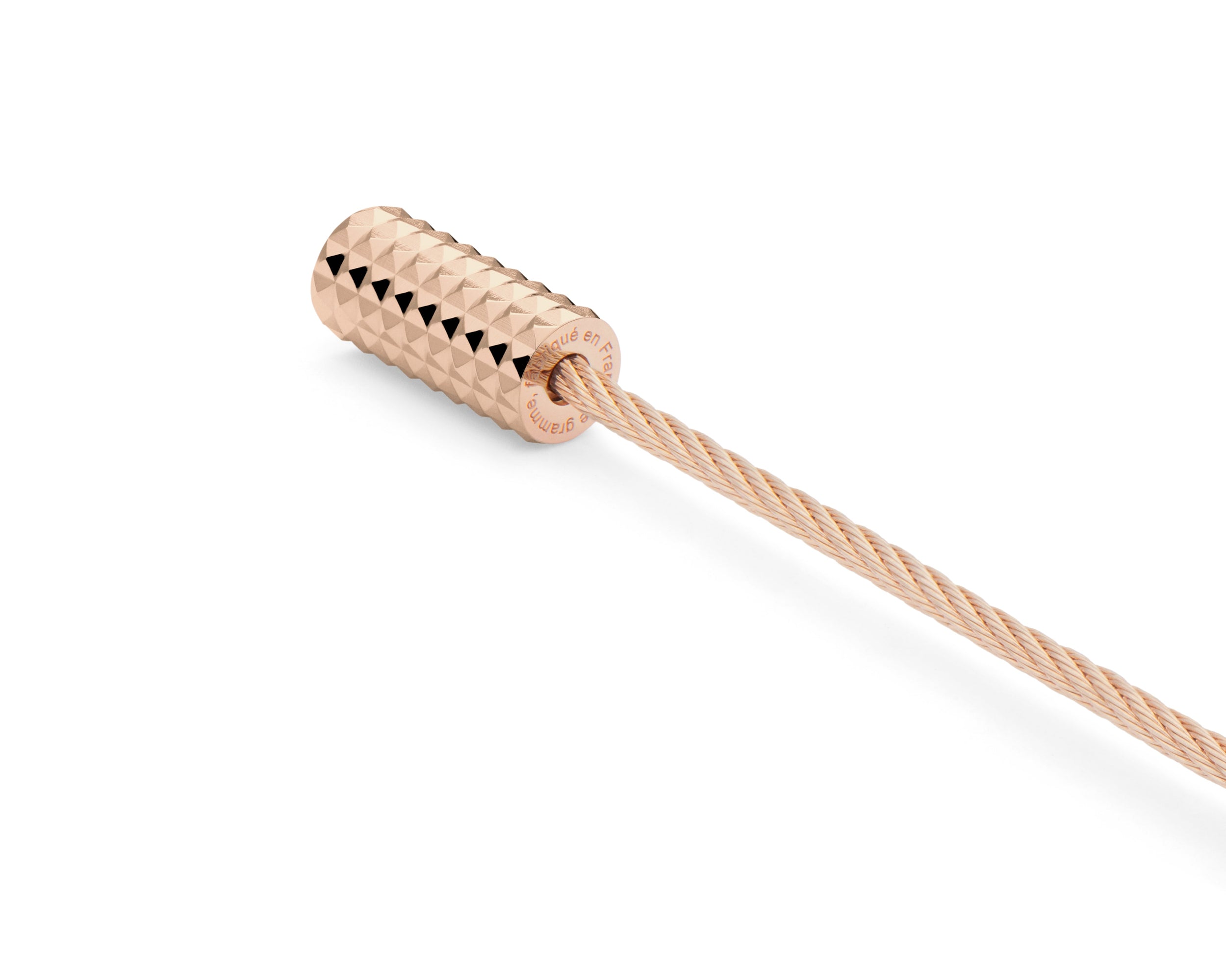pyramid guilloche cable bracelet 11g