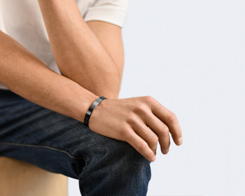 bracelet-ruban-argent-noir-925-21g-bijoux-pour-homme