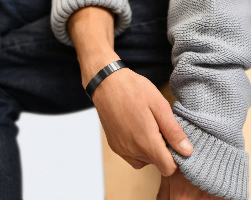 bracelet-ruban-argent-noir-925-33g-bijoux-pour-homme