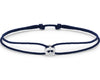 navy blue interlaced cord bracelet 1g