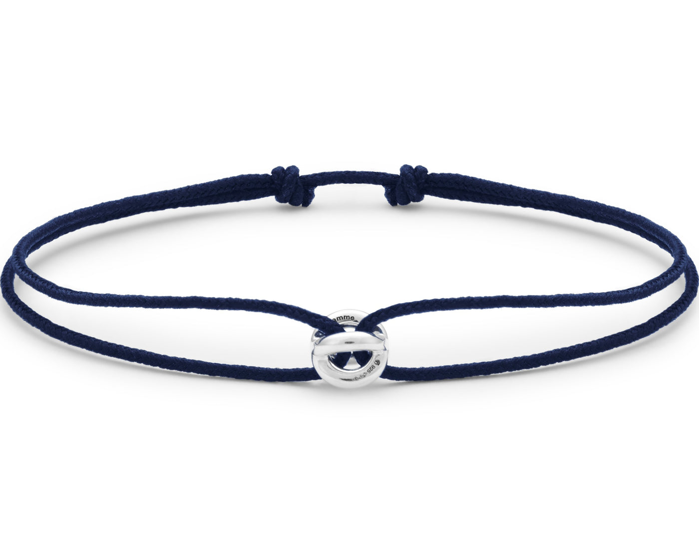 navy blue interlaced cord bracelet 1g