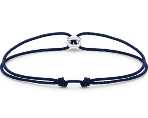 navy blue interlaced cord bracelet 1g