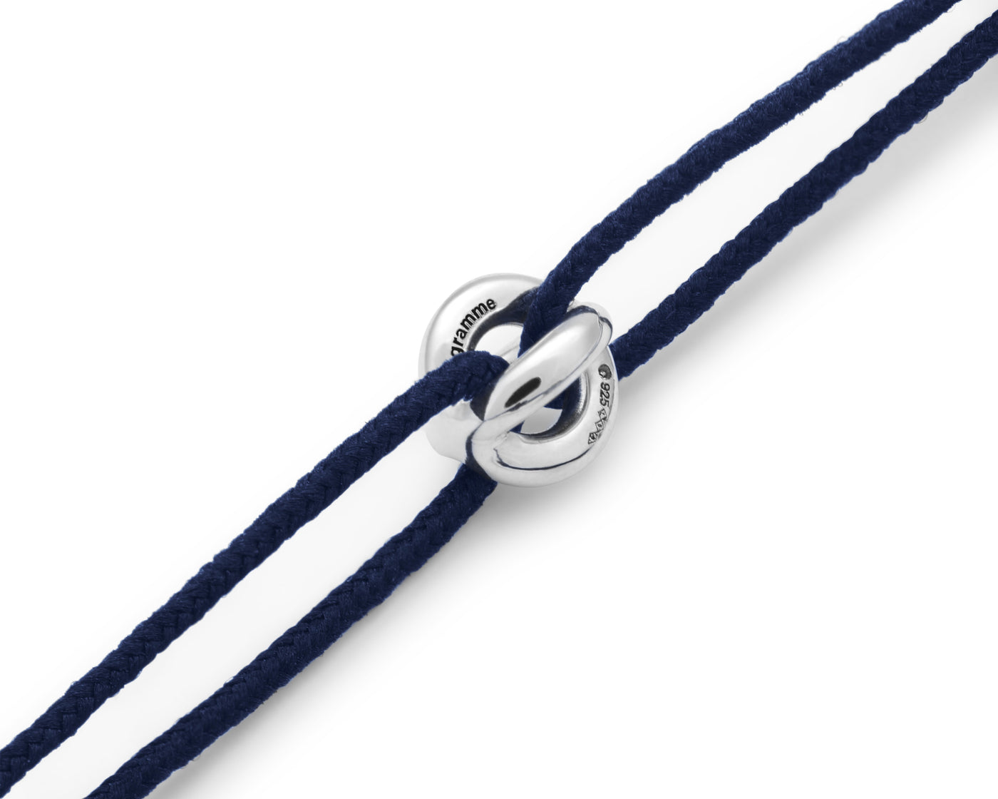 navy blue interlaced cord bracelet 1g